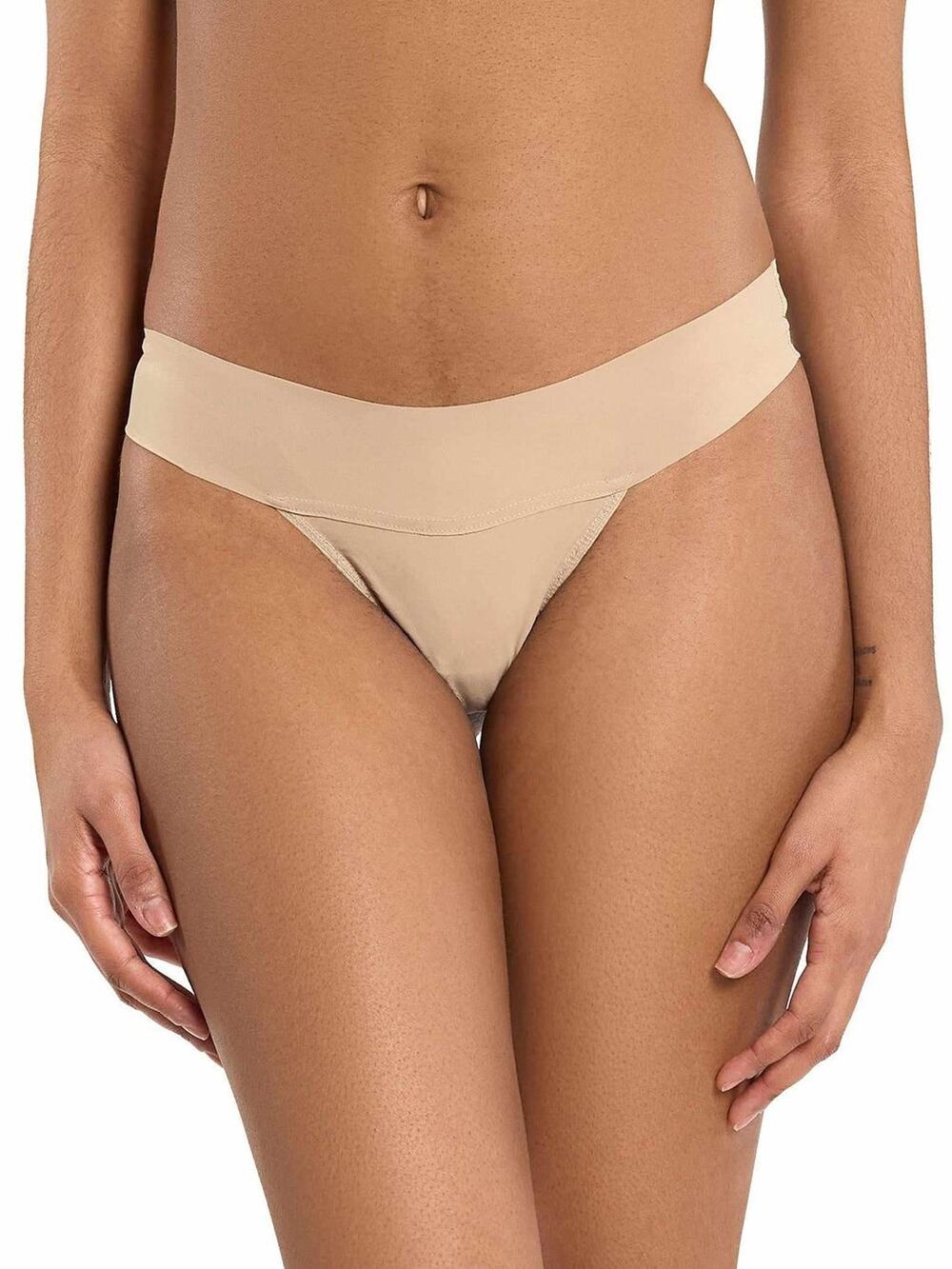 NWT Hanky Panky Taupe Size L BreatheSoft Natural Rise Thong 6J1661B